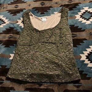 Elegant Olive Lace Women's Top